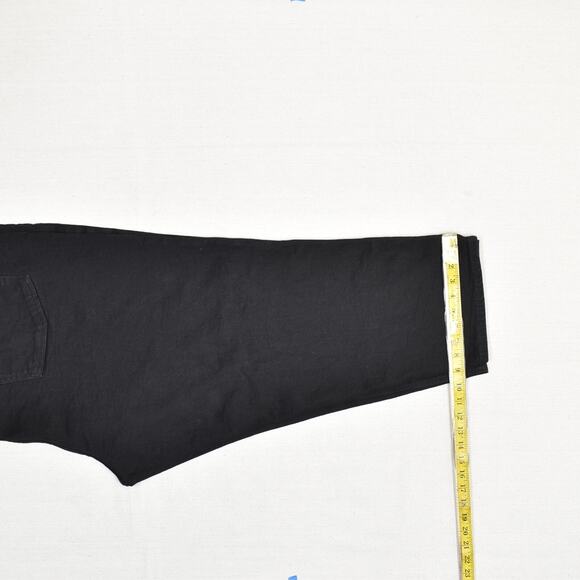 Old Navy Women's Sky Hi Straight Jeans Extra High Rise Zip Cotton Black Size 28 - Picture 6 of 8